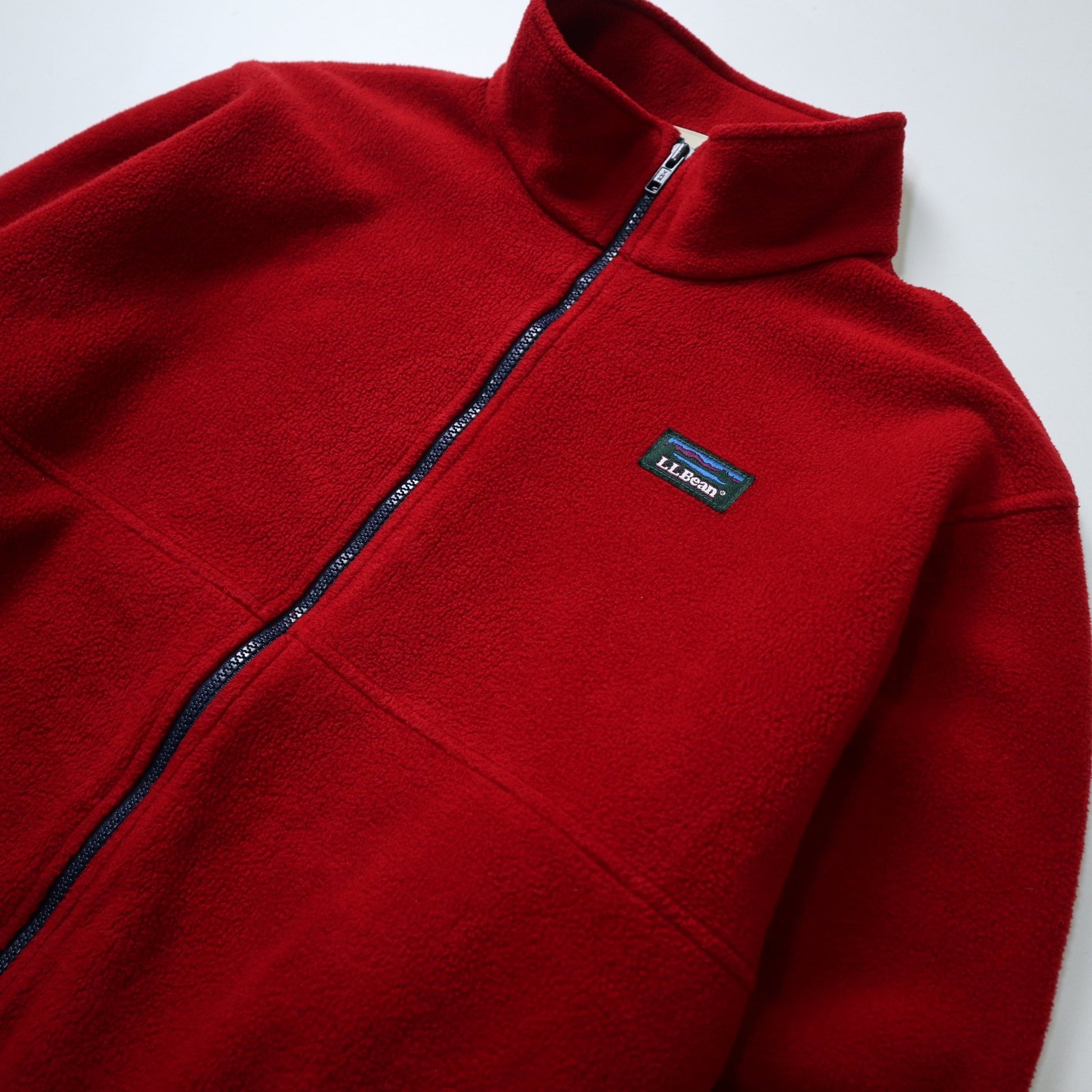 80 - 90s L.L.Bean 美國製 紅色抓毛絨外套 - 富士鳥古著