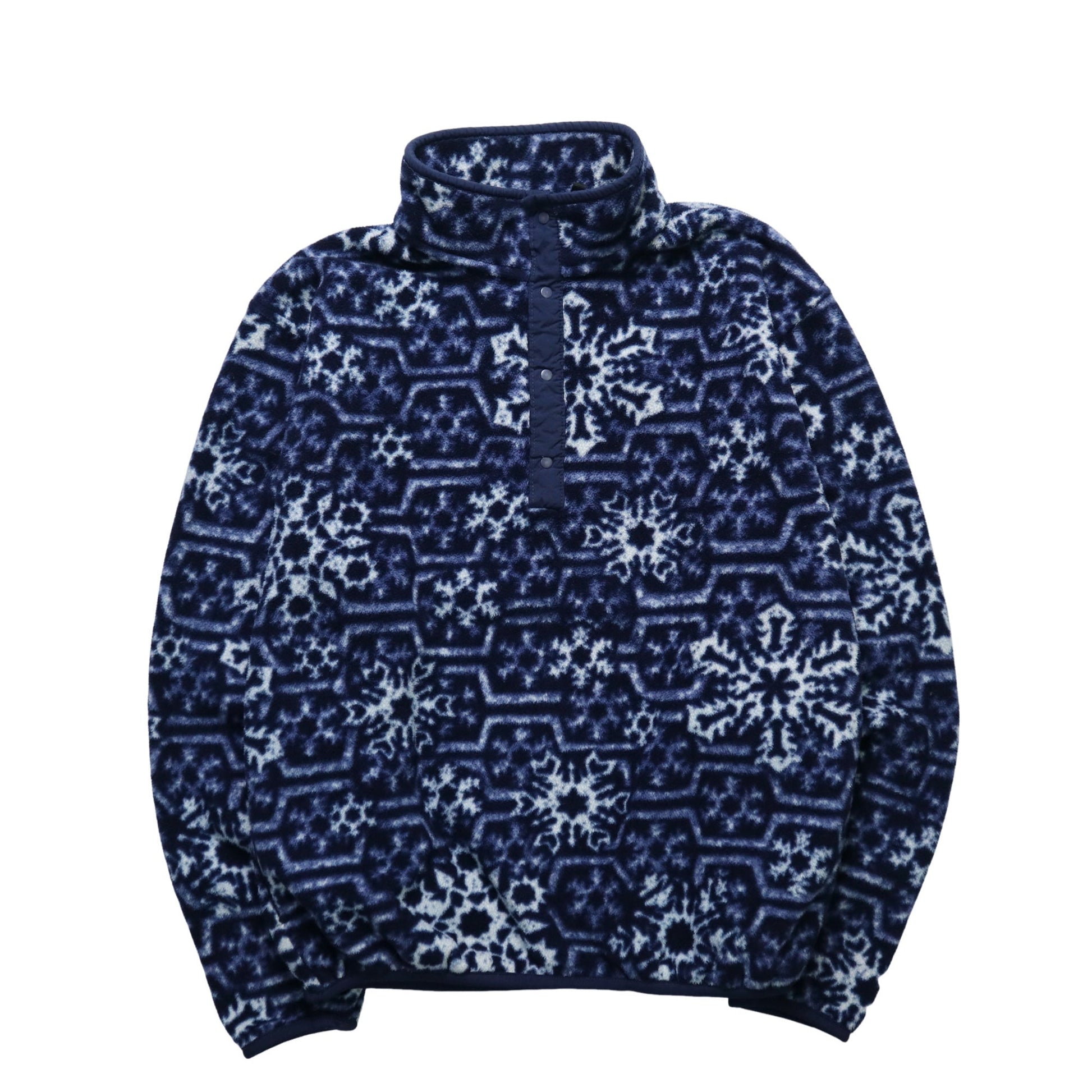 80 - 90s L.L.Bean 雪花圖騰抓毛絨套頭衫 - 富士鳥古著