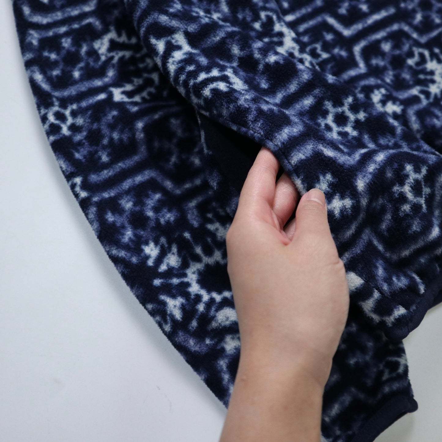 80 - 90s L.L.Bean 雪花圖騰抓毛絨套頭衫 - 富士鳥古著