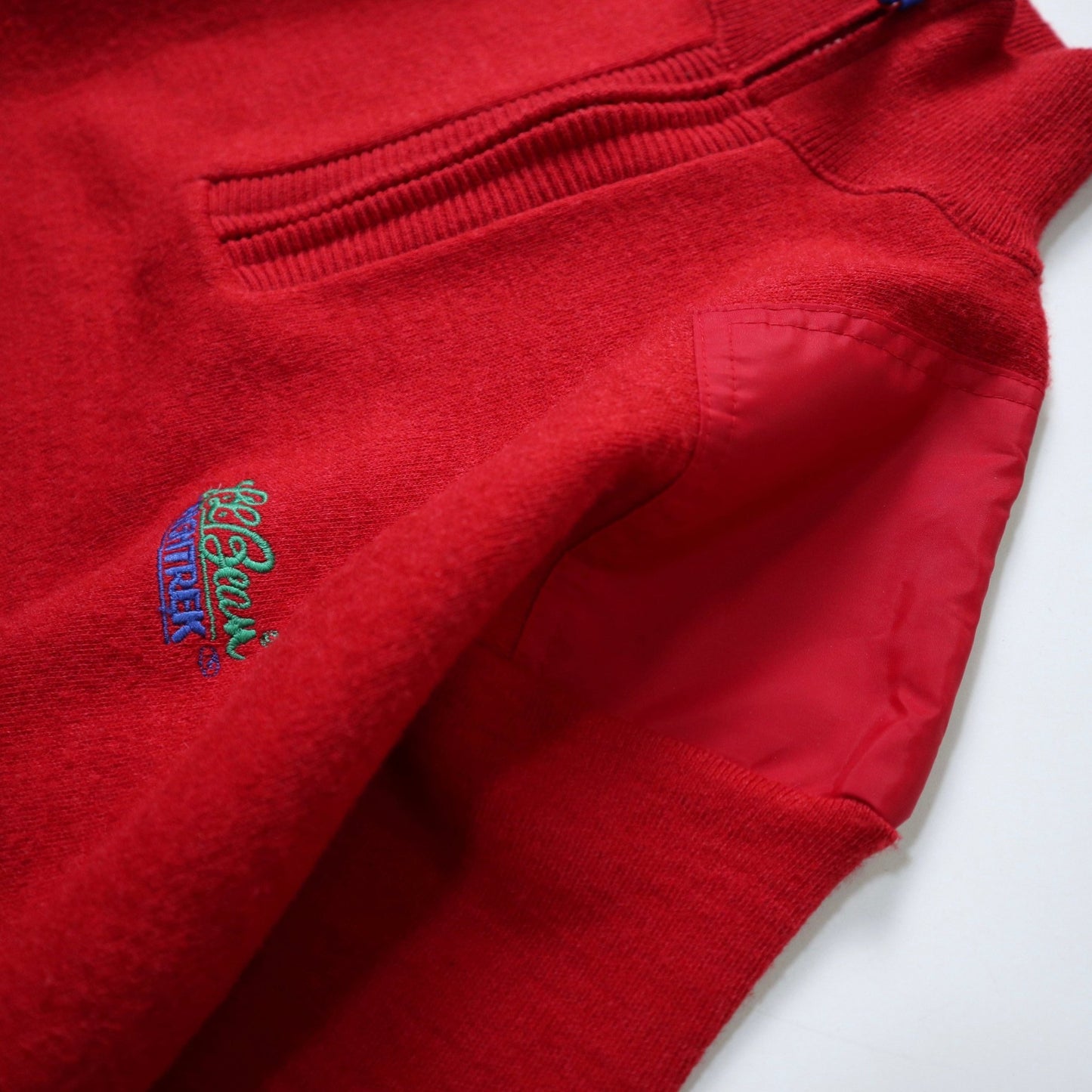 80 - 90s L.L.Bean HIGHTREK 美國製 紅色針織套頭衫 - 富士鳥古著