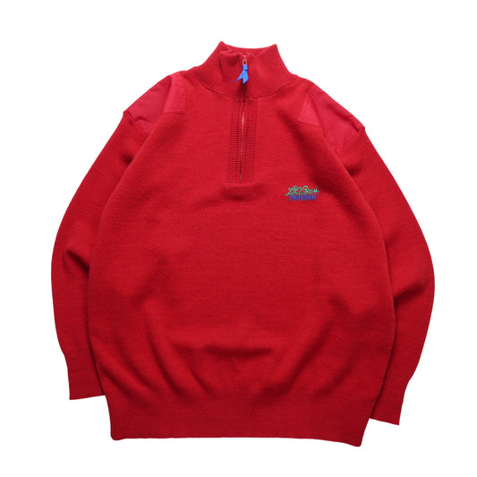 80 - 90s L.L.Bean HIGHTREK 美國製 紅色針織套頭衫 - 富士鳥古著