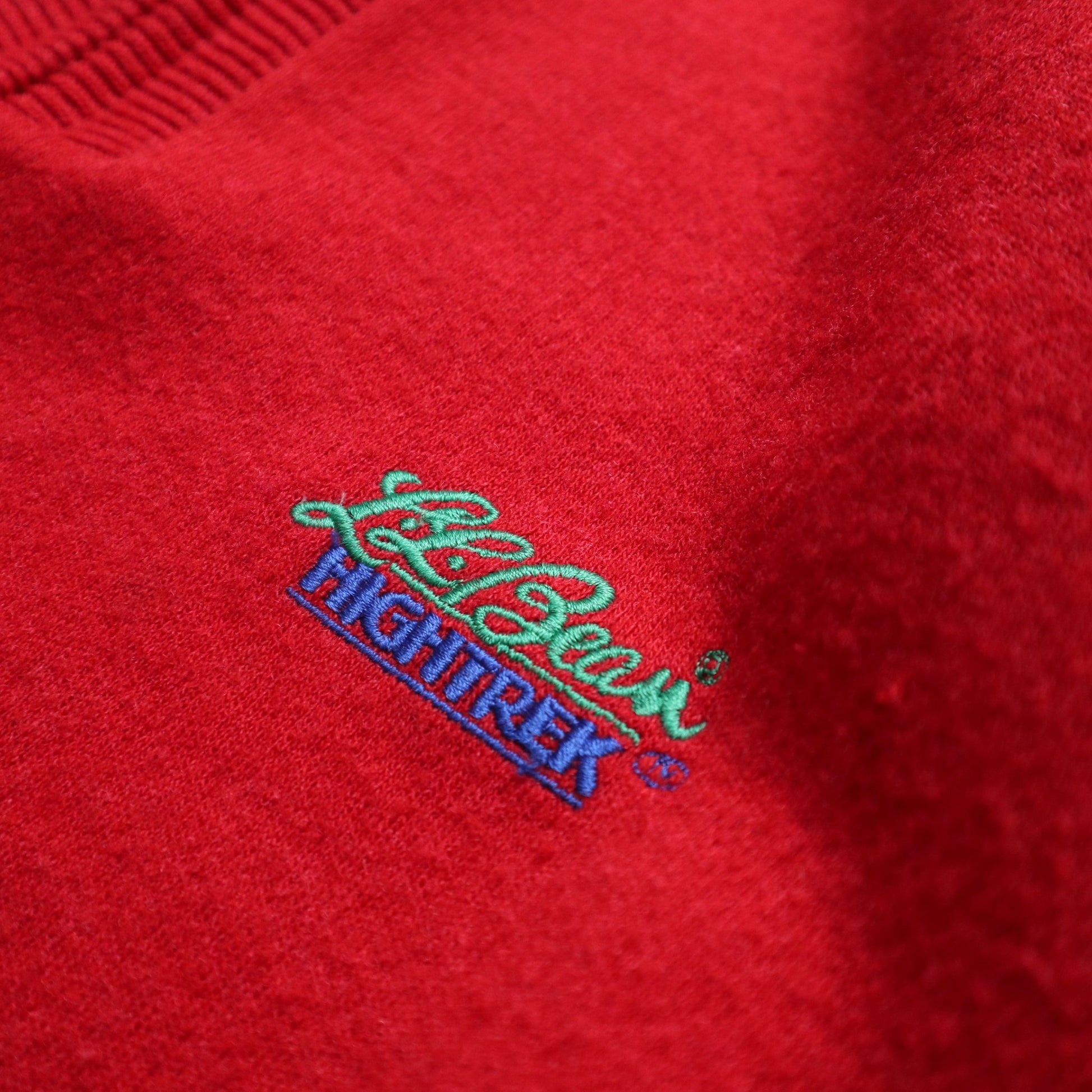 80 - 90s L.L.Bean HIGHTREK 美國製 紅色針織套頭衫 - 富士鳥古著