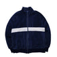 80 - 90s MAIN EVENT 日本製 藍白拼色絨布運動外套 - 富士鳥古著