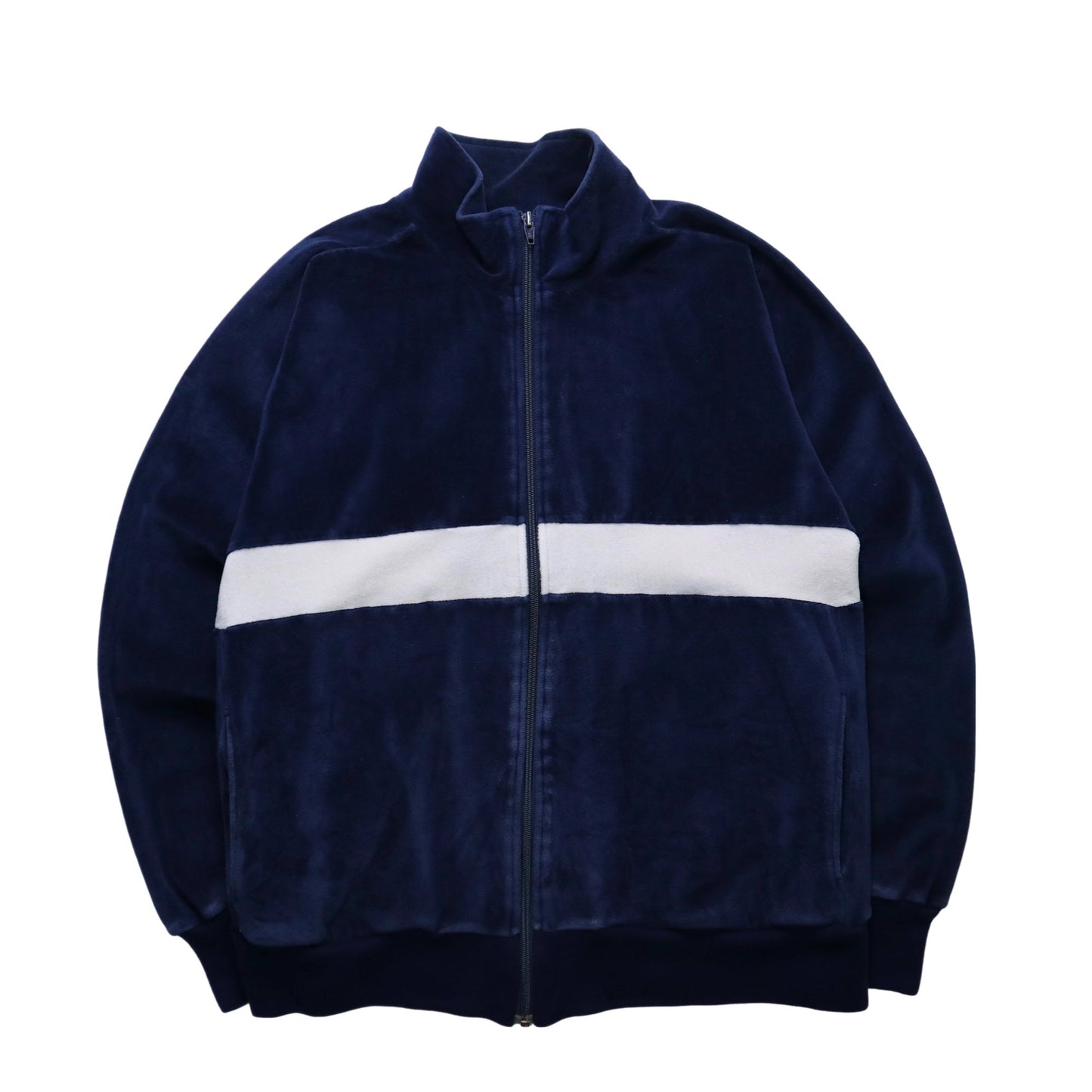 80 - 90s MAIN EVENT 日本製 藍白拼色絨布運動外套 - 富士鳥古著