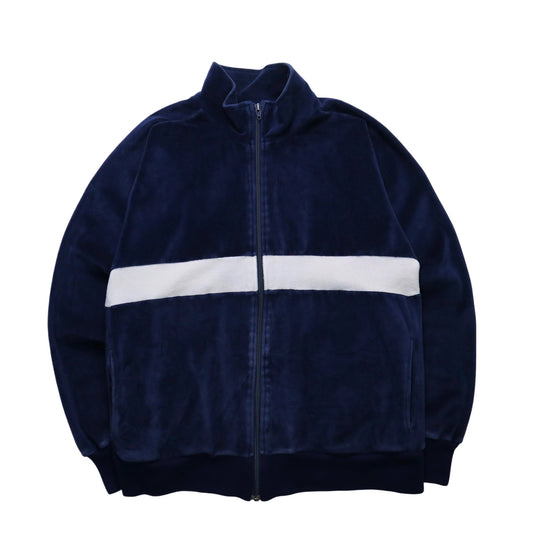 80 - 90s MAIN EVENT 日本製 藍白拼色絨布運動外套 - 富士鳥古著