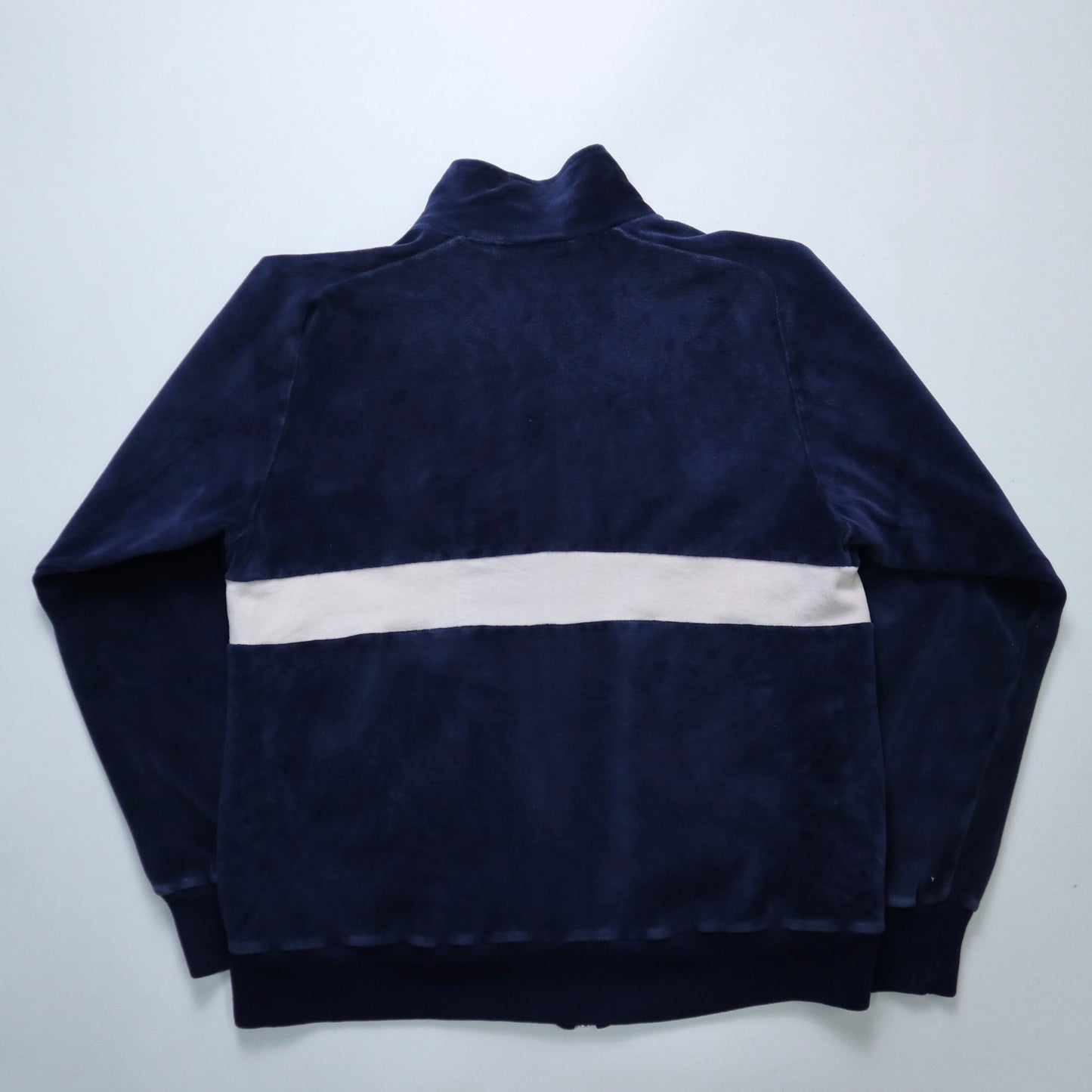 80 - 90s MAIN EVENT 日本製 藍白拼色絨布運動外套 - 富士鳥古著