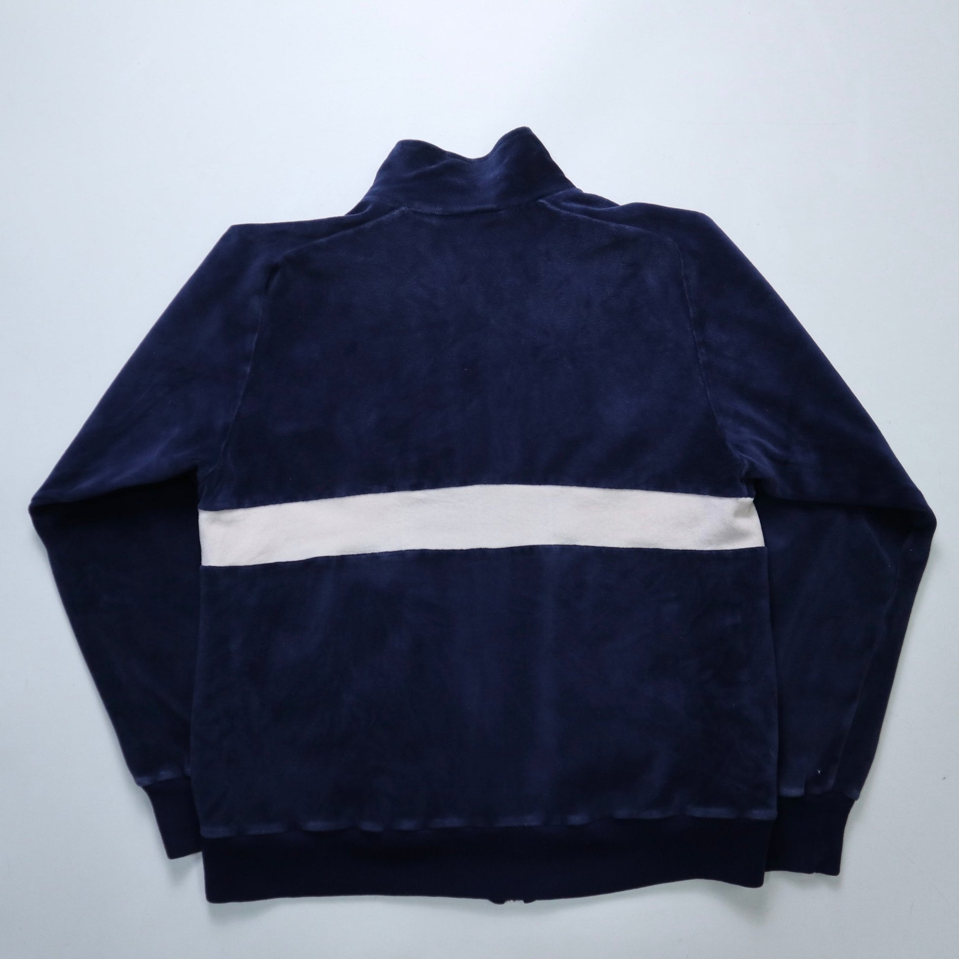 80 - 90s MAIN EVENT 日本製 藍白拼色絨布運動外套 - 富士鳥古著