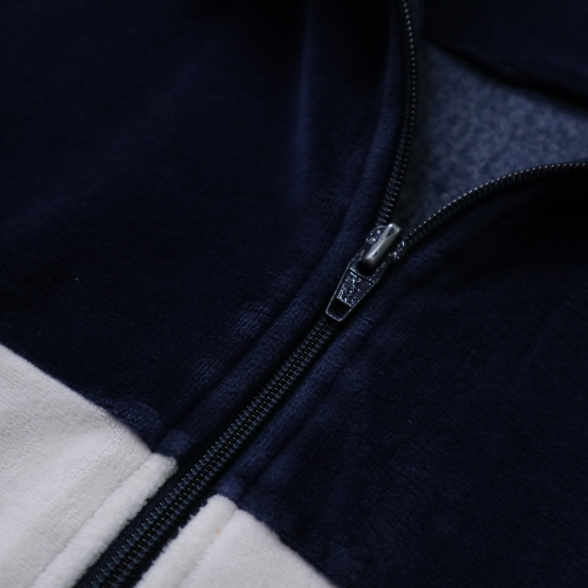 80 - 90s MAIN EVENT 日本製 藍白拼色絨布運動外套 - 富士鳥古著