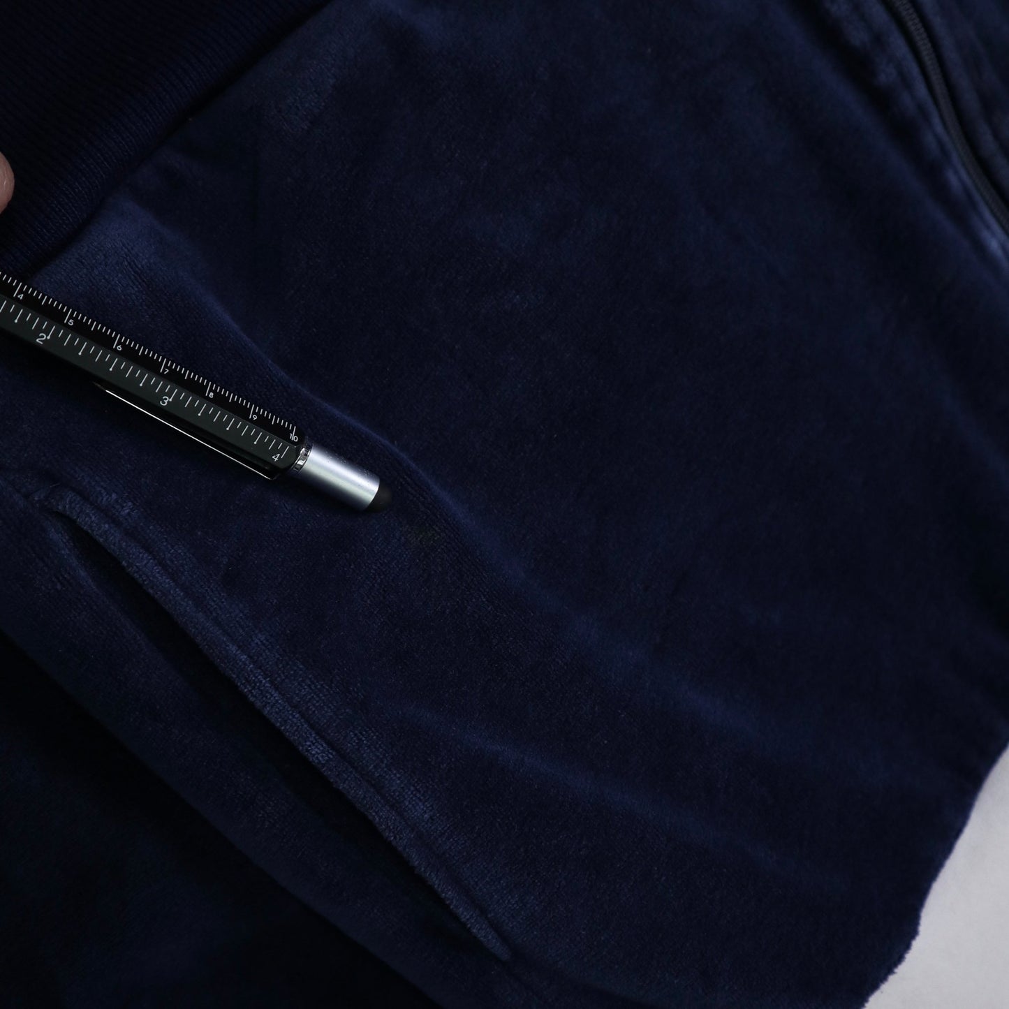 80 - 90s MAIN EVENT 日本製 藍白拼色絨布運動外套 - 富士鳥古著