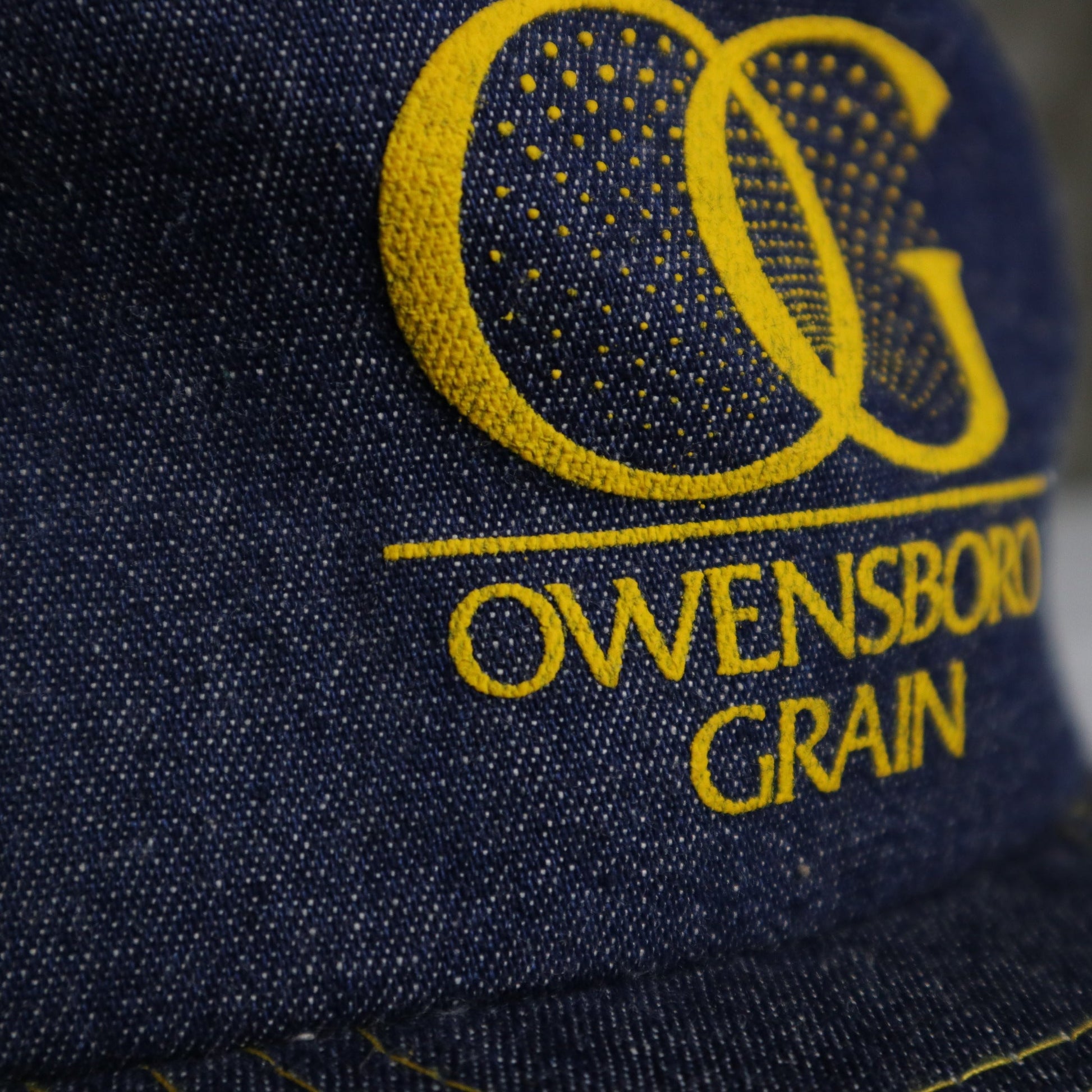 80 - 90s 台灣製 OWENSBORO Grain 丹寧卡車司機網帽 - 富士鳥古著