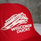 80 - 90s 台灣製 Wisconsin ducks 紅色卡車司機網帽 - 富士鳥古著