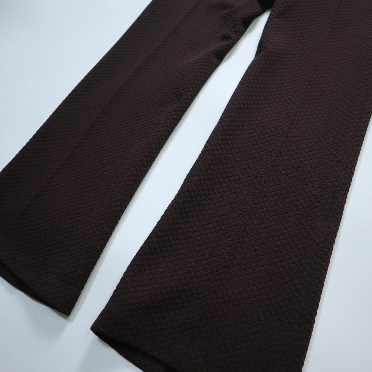 (31W) 70s LEE American-made dark brown three-dimensional textured bell-bottom pants Talon zipper