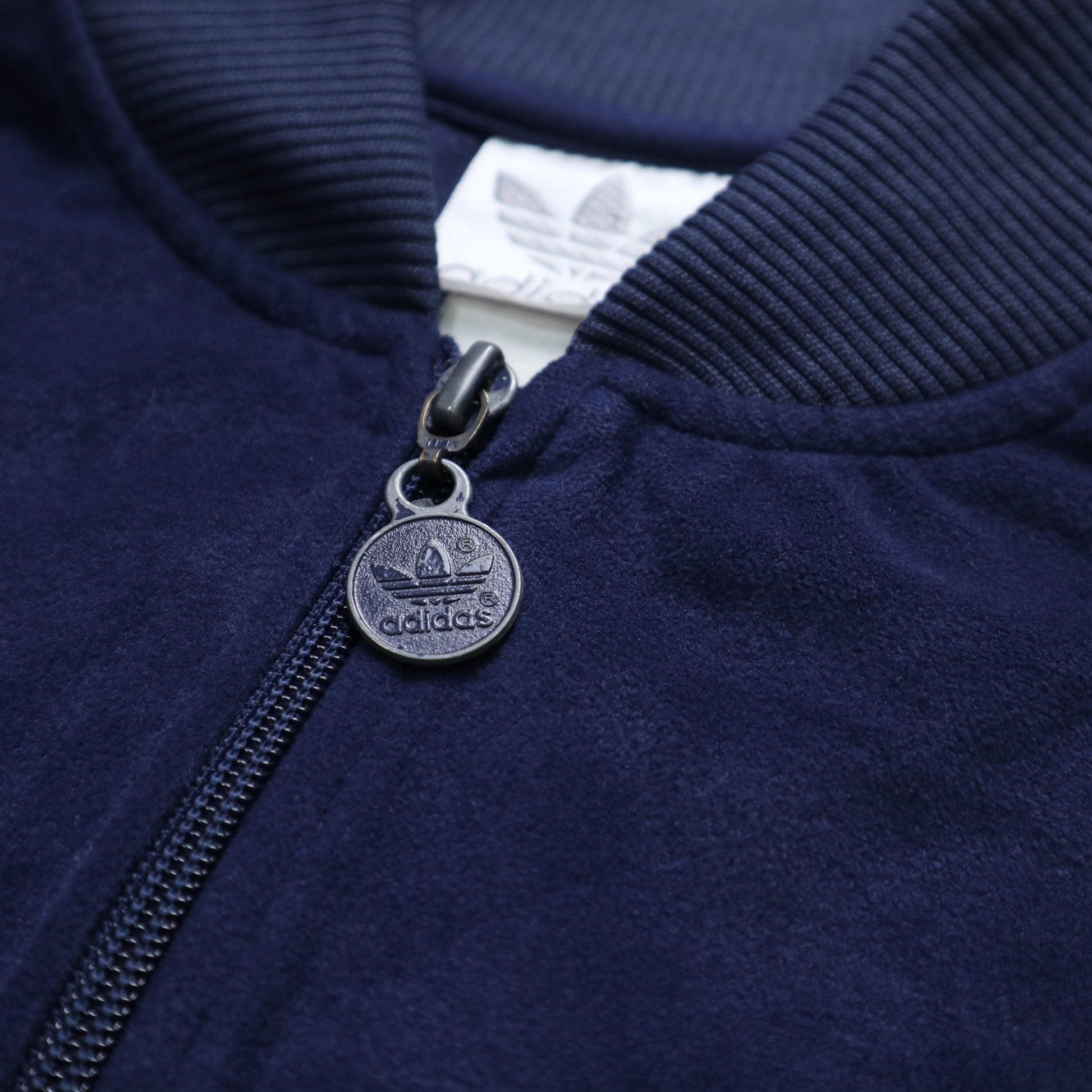 80s Adidas 藍紅拼色絨布運動外套 - 富士鳥古著