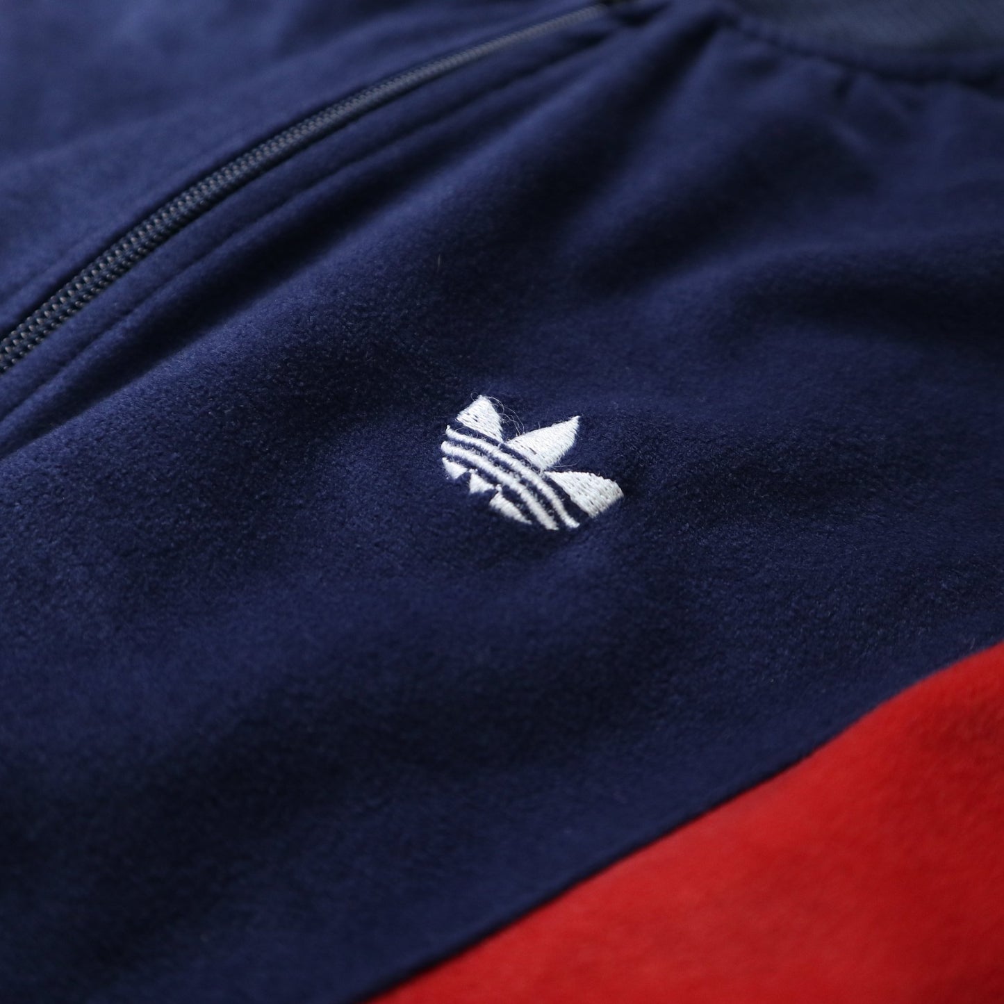 80s Adidas 藍紅拼色絨布運動外套 - 富士鳥古著