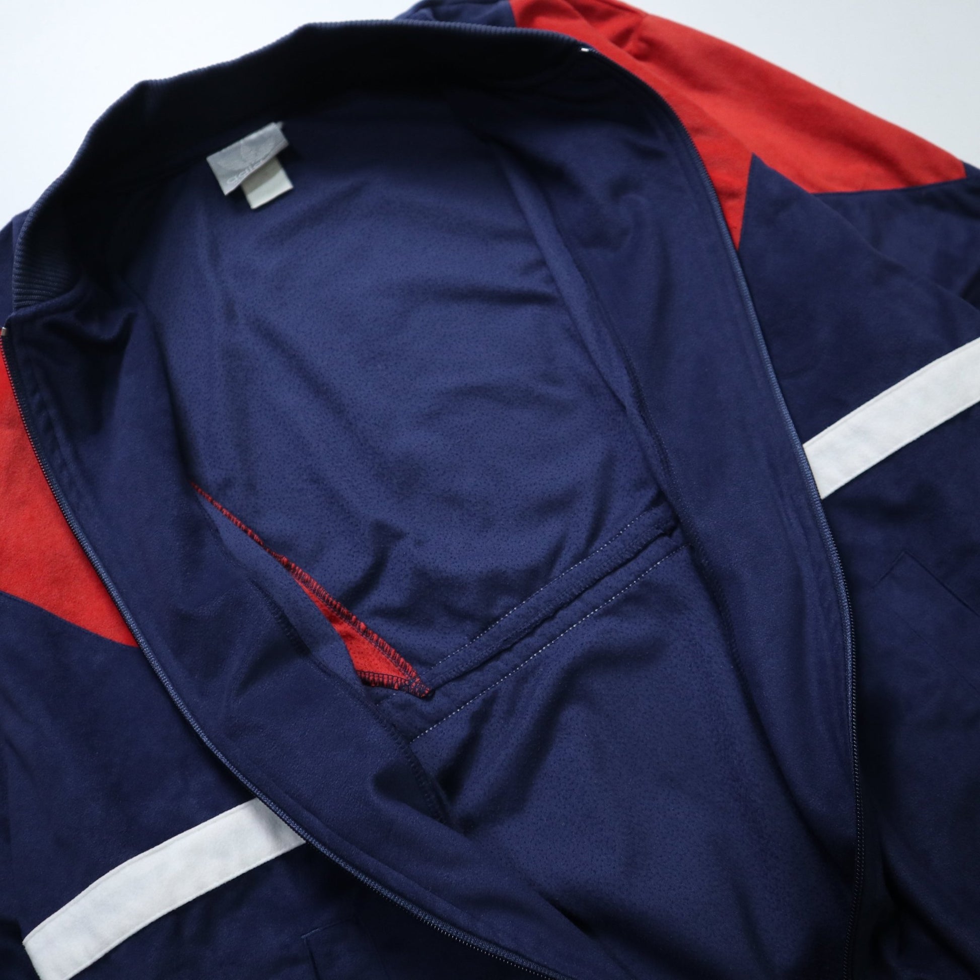 80s Adidas 藍紅拼色絨布運動外套 - 富士鳥古著
