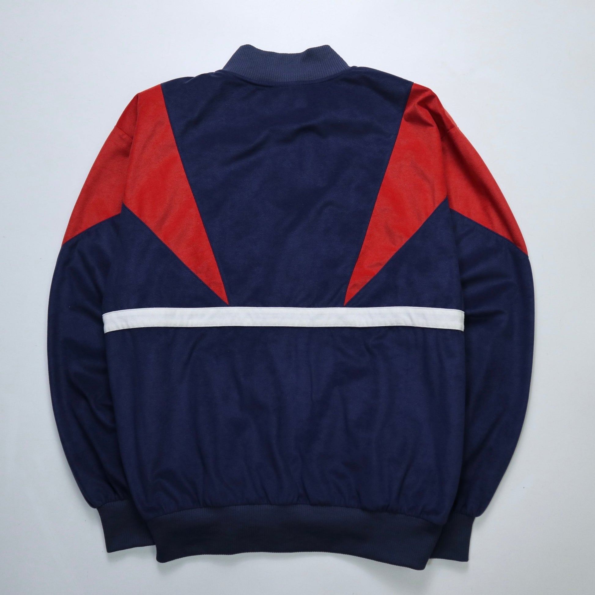 80s Adidas 藍紅拼色絨布運動外套 - 富士鳥古著