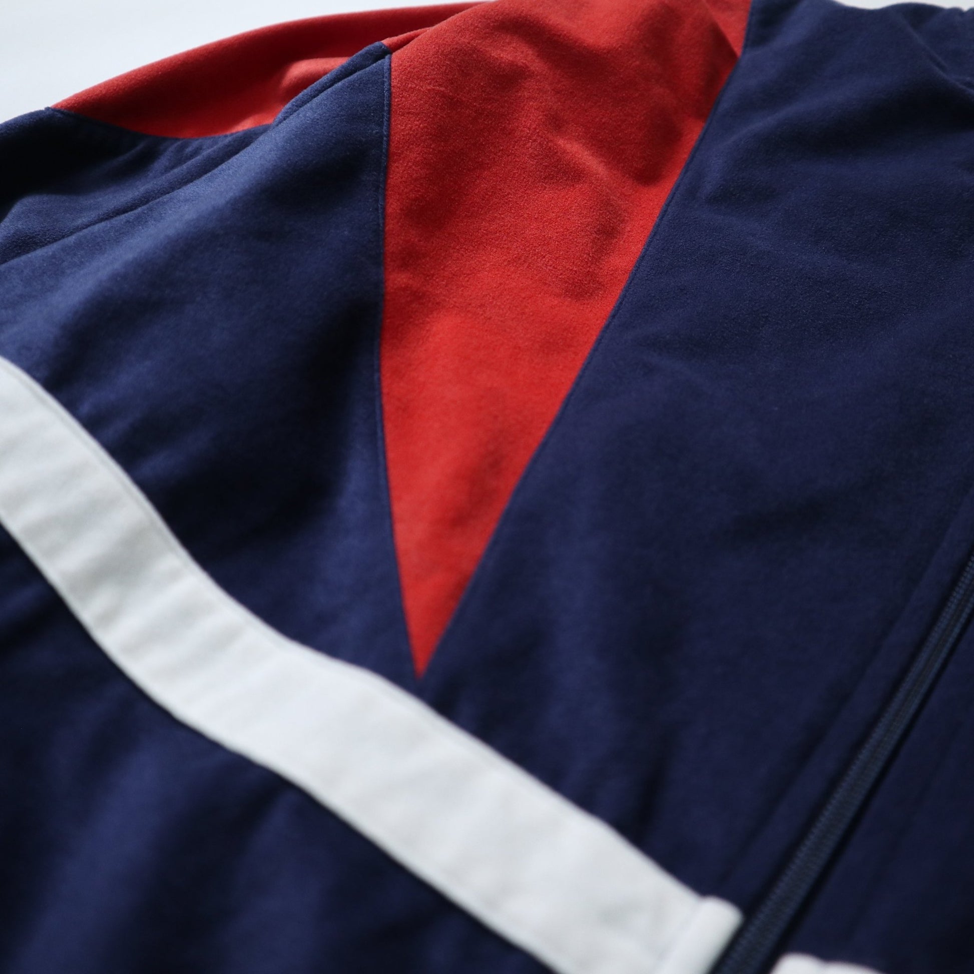 80s Adidas 藍紅拼色絨布運動外套 - 富士鳥古著