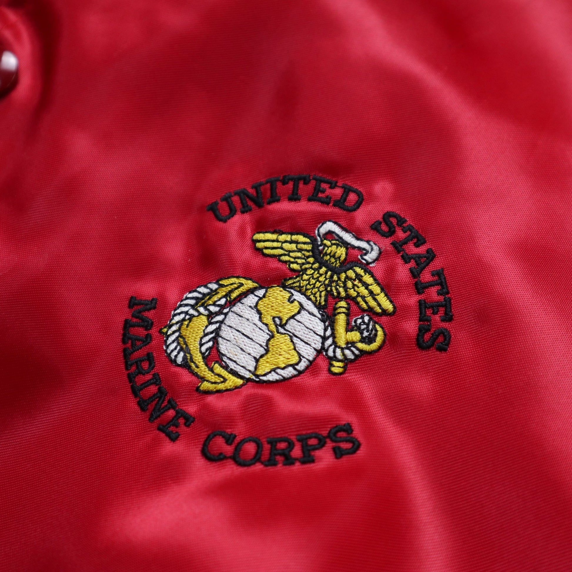 80s ARTEX 美國製 美國海軍陸戰隊紀念緞面夾克 - 富士鳥古著