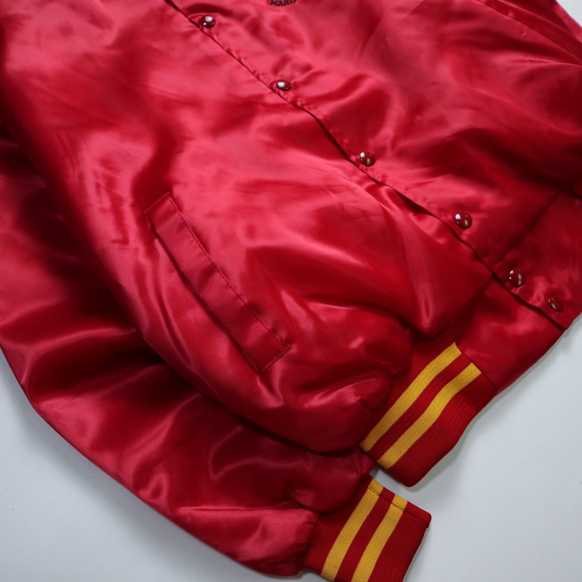 80s ARTEX 美國製 美國海軍陸戰隊紀念緞面夾克 - 富士鳥古著