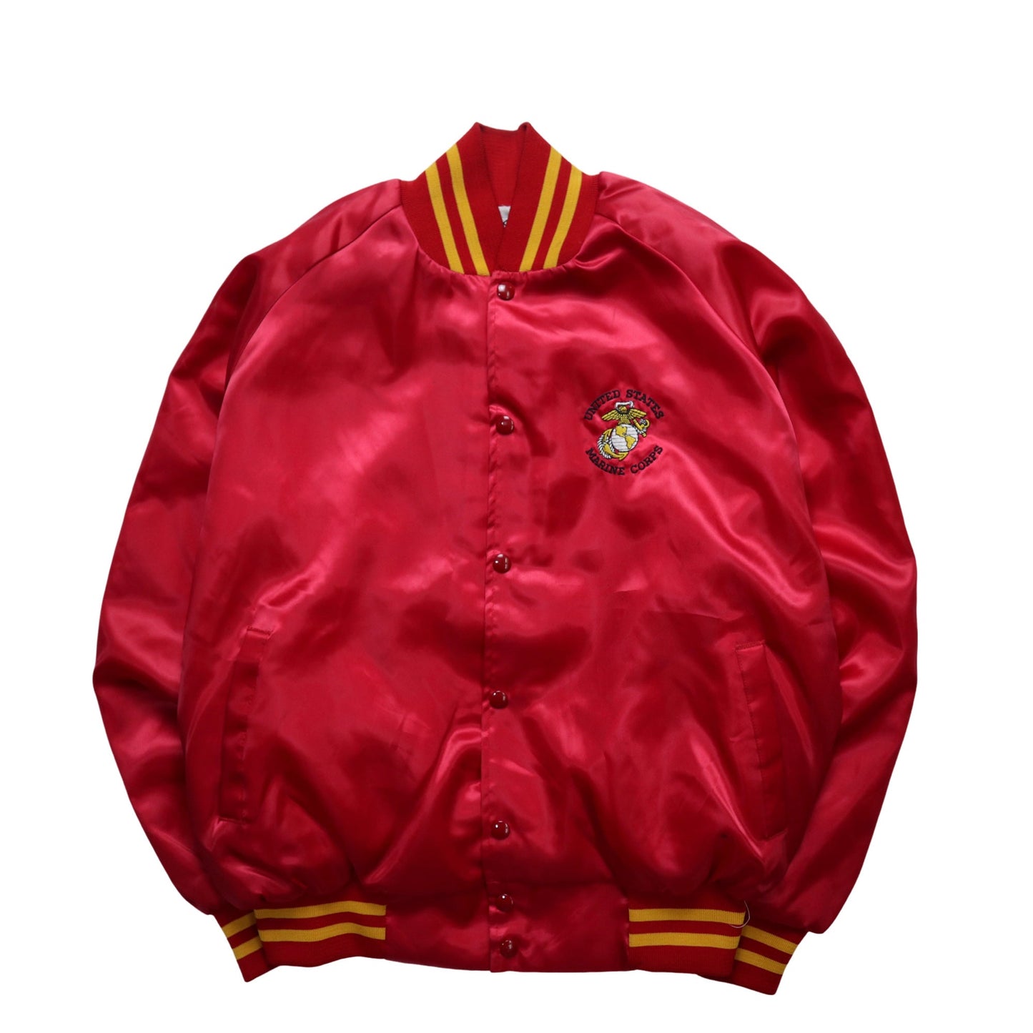 80s ARTEX 美國製 美國海軍陸戰隊紀念緞面夾克 - 富士鳥古著