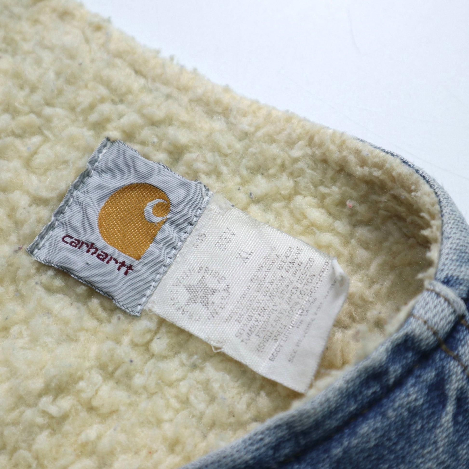 80s Carhartt 美國製 丹寧羔羊背心 - 富士鳥古著