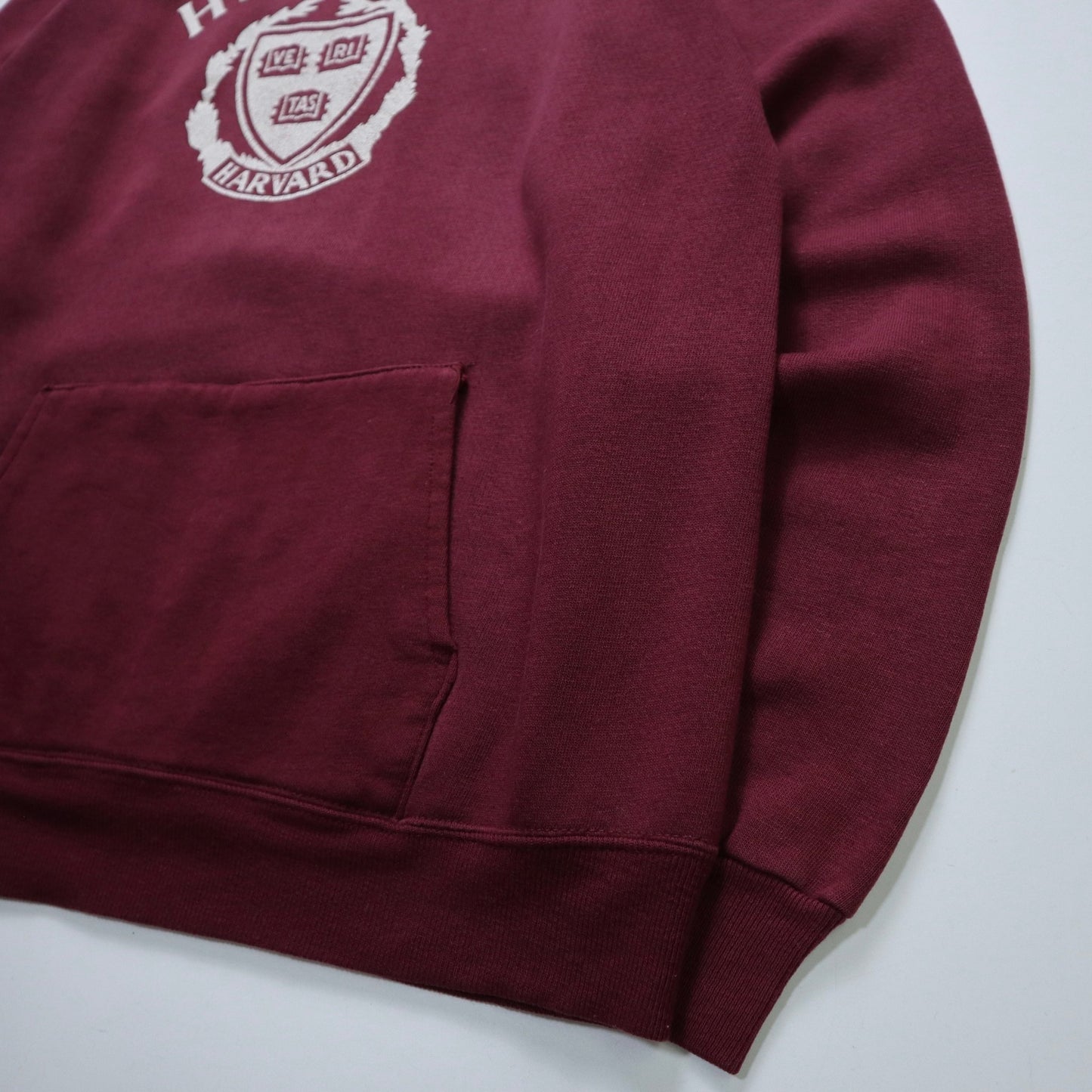 80s Champion 美國製 Harvard 酒紅色連帽衛衣 帽tee - 富士鳥古著