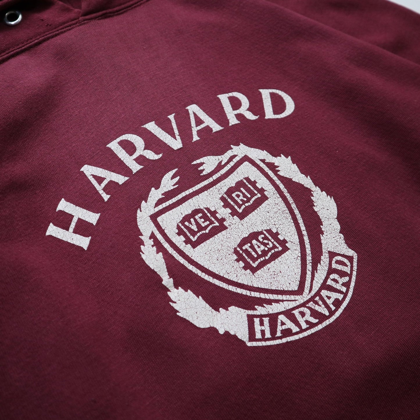 80s Champion 美國製 Harvard 酒紅色連帽衛衣 帽tee - 富士鳥古著