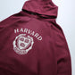 80s Champion 美國製 Harvard 酒紅色連帽衛衣 帽tee - 富士鳥古著