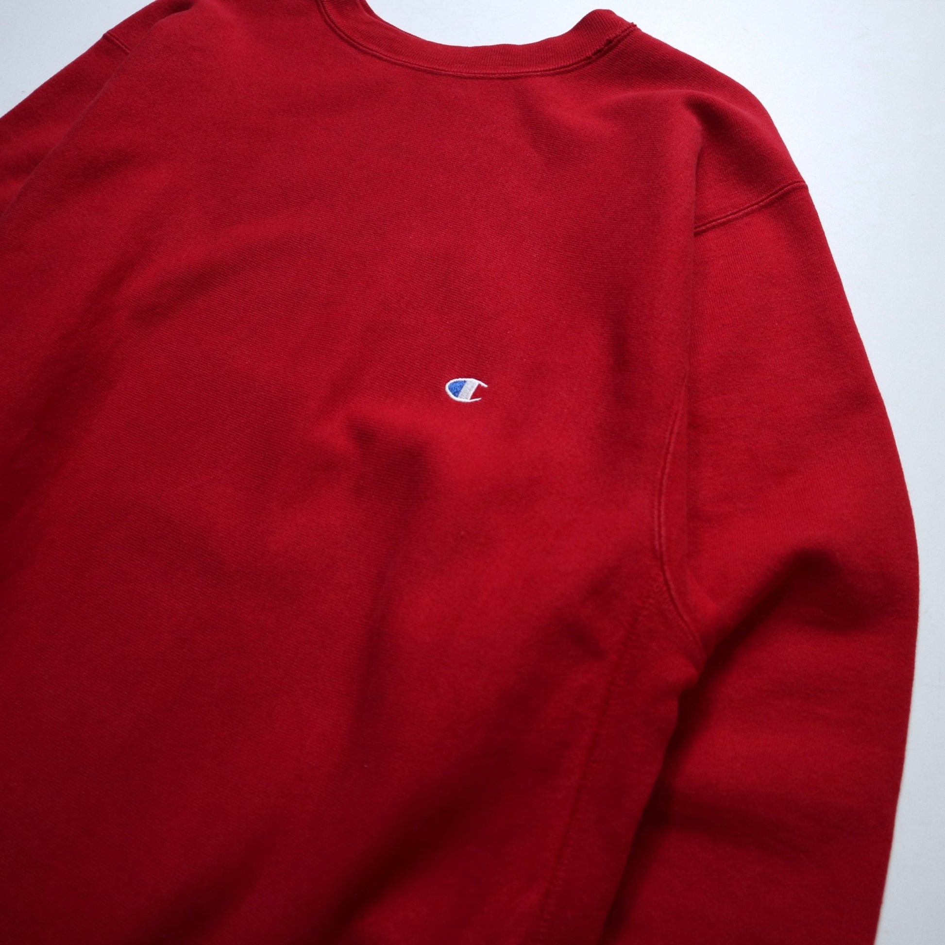 80s Champion 美國製 Reverse Weave 紅色素面衛衣 - 富士鳥古著