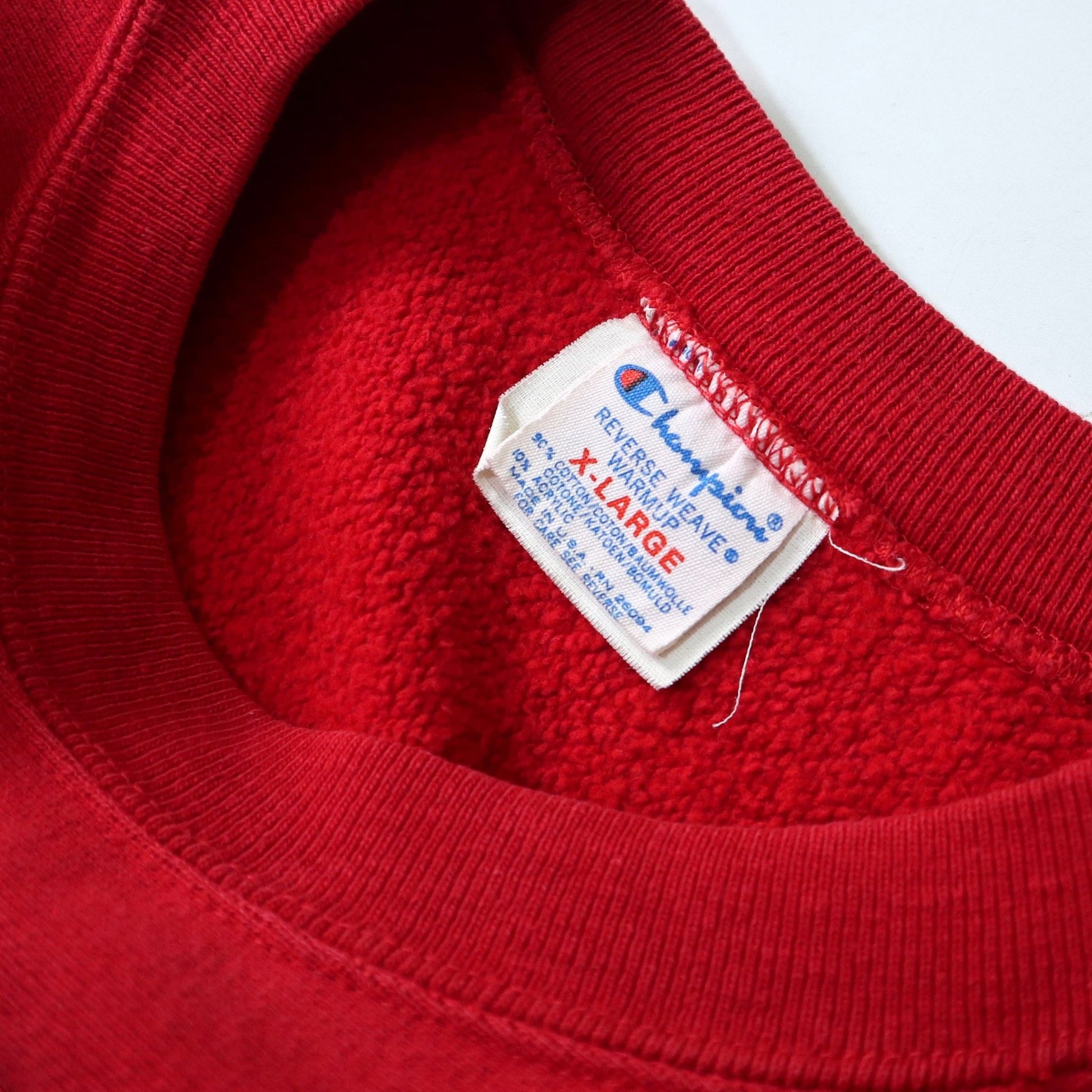 80s Champion 美國製 Reverse Weave 紅色素面衛衣 - 富士鳥古著