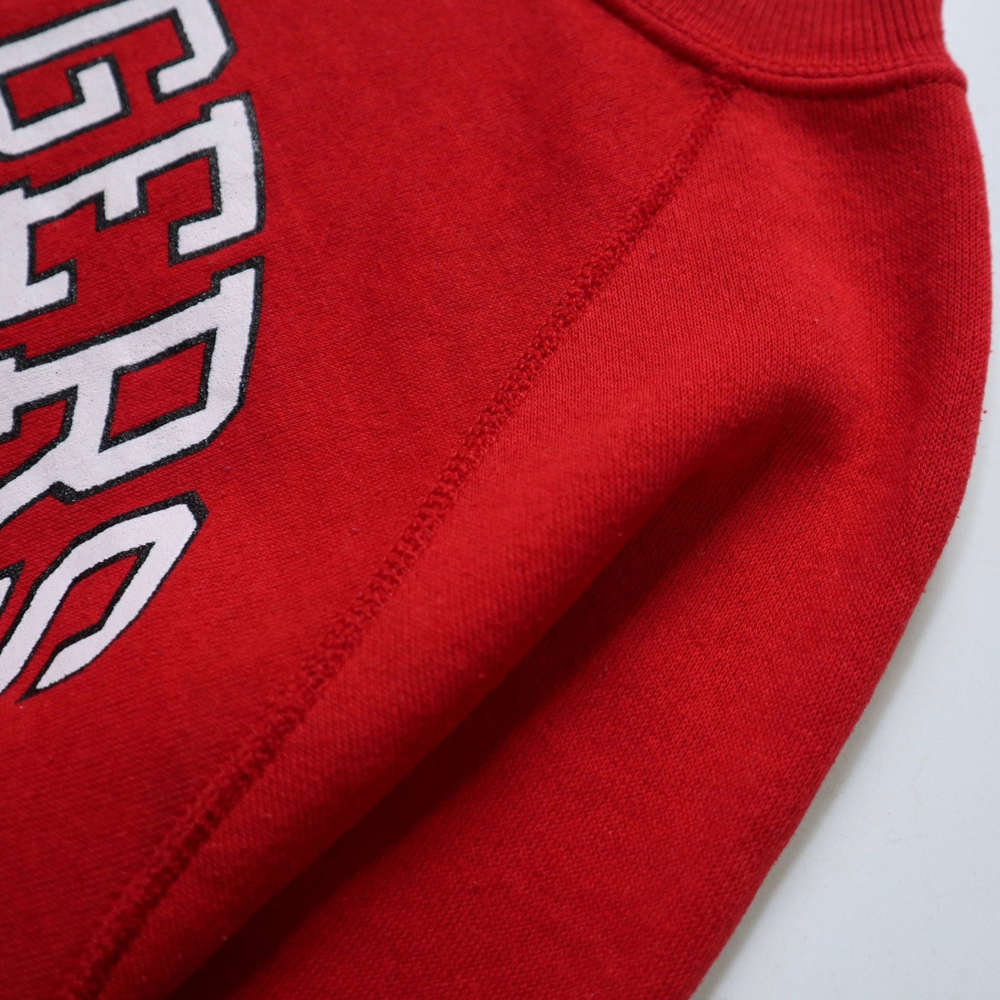 80s Champion 美國製 Rutgers University 紅色圓領衛衣 - 富士鳥古著