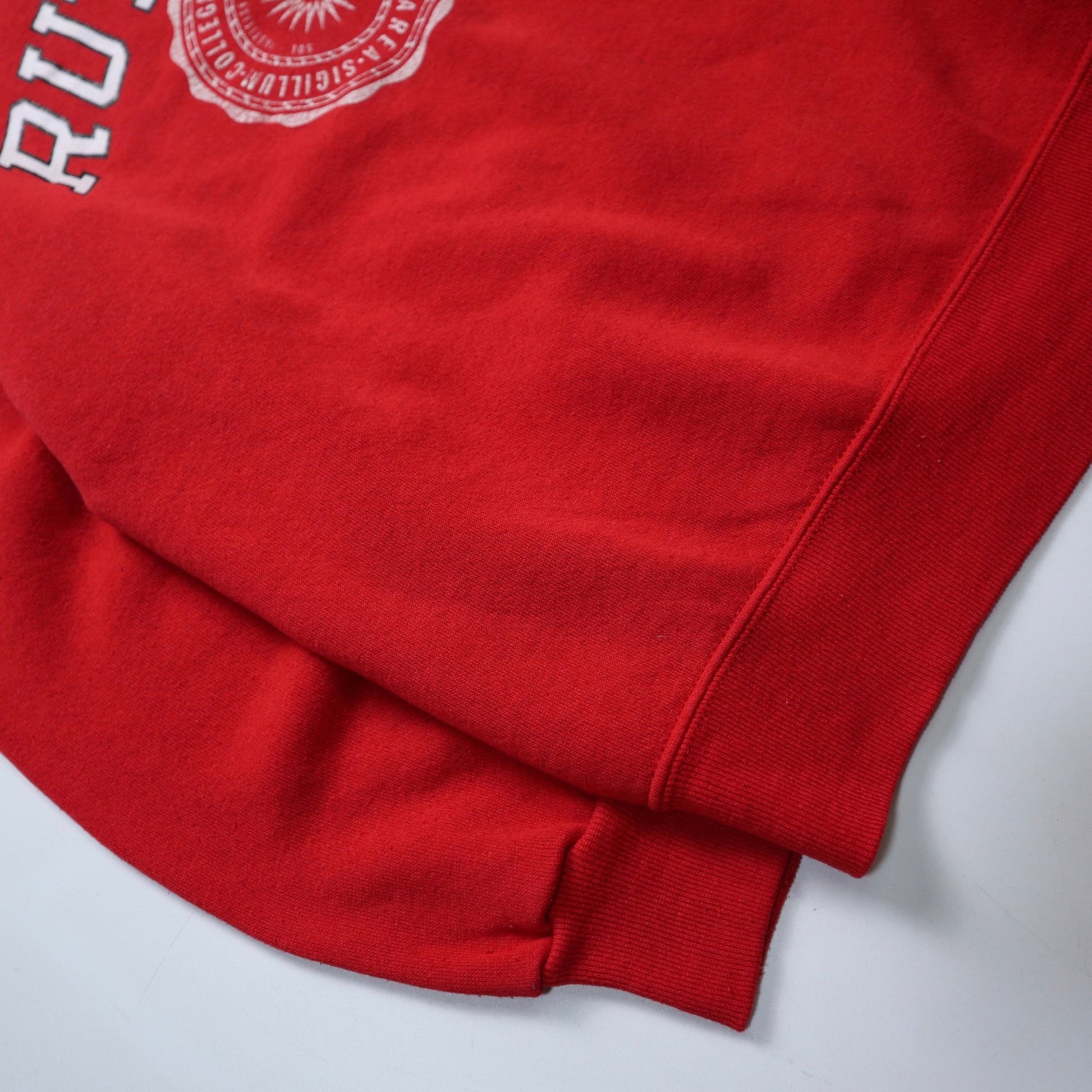 80s Champion 美國製 Rutgers University 紅色圓領衛衣 - 富士鳥古著