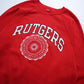 80s Champion 美國製 Rutgers University 紅色圓領衛衣 - 富士鳥古著