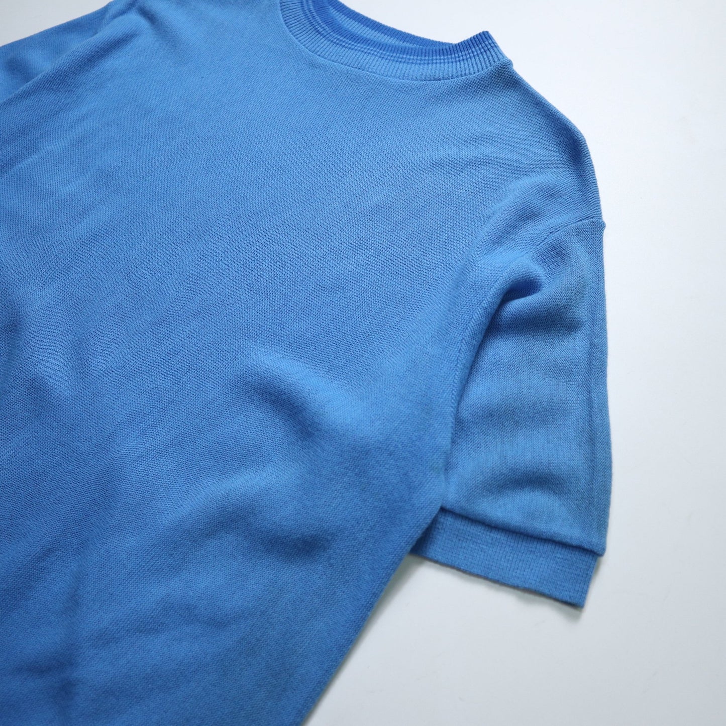 80s Charterhall Sportswear 藍色短袖針織衫 - 富士鳥古著