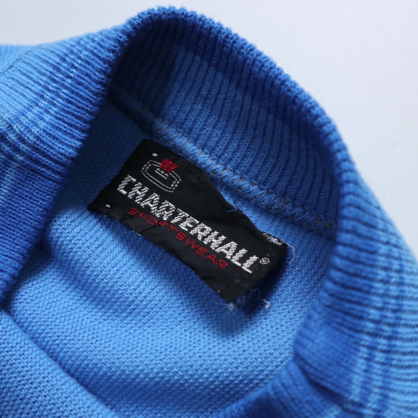 80s Charterhall Sportswear 藍色短袖針織衫 - 富士鳥古著