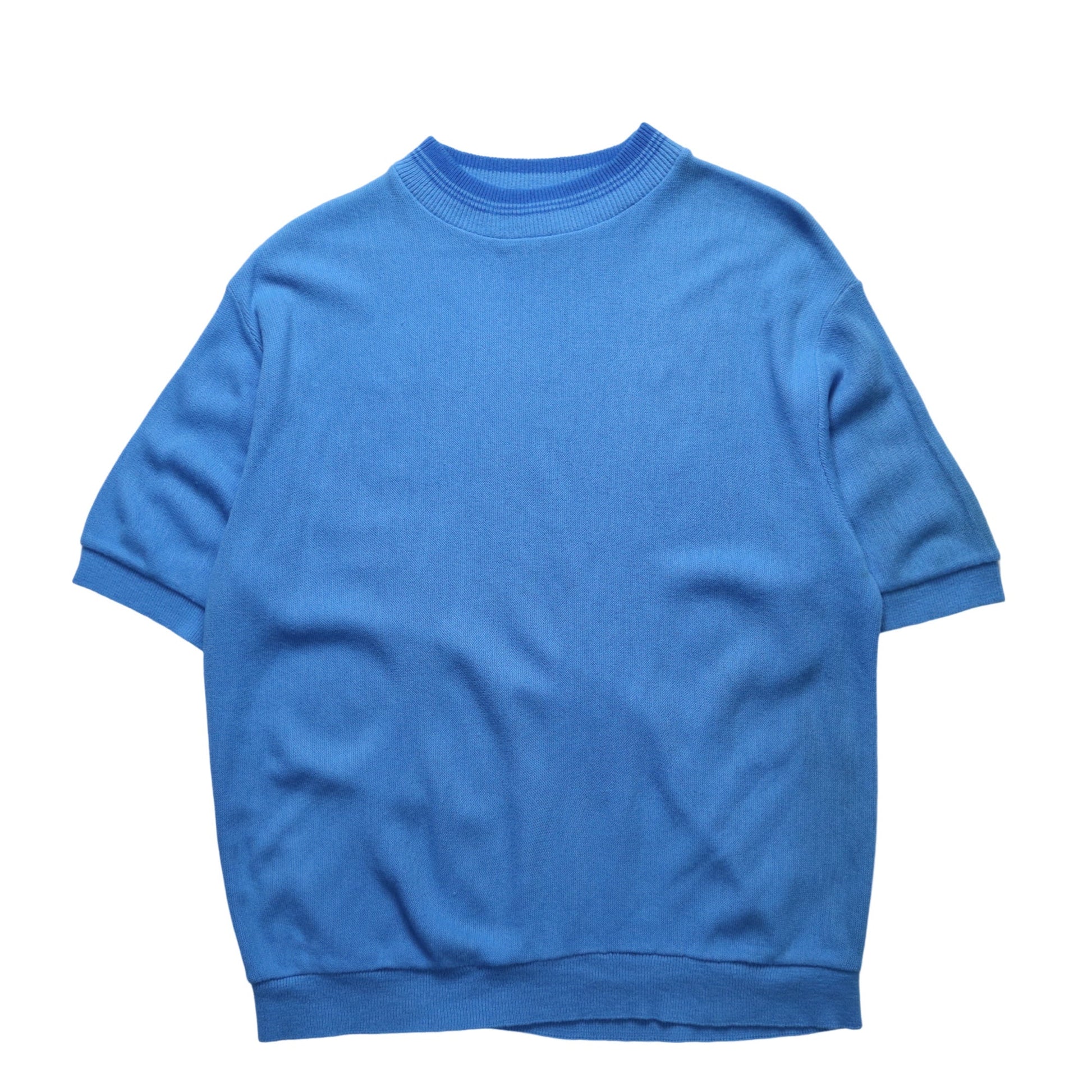 80s Charterhall Sportswear 藍色短袖針織衫 - 富士鳥古著