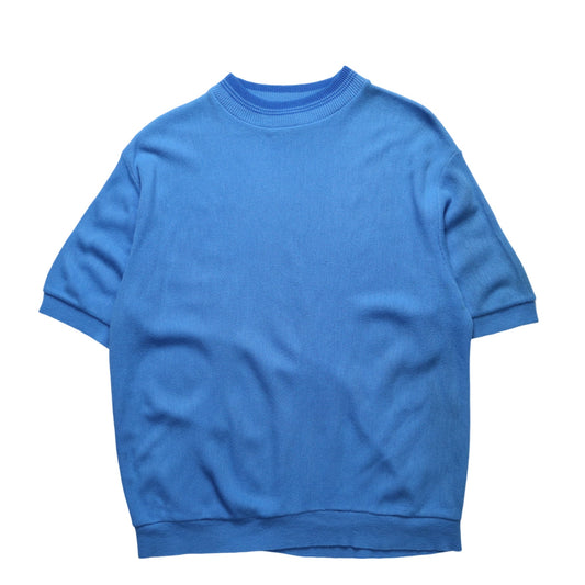 80s Charterhall Sportswear 藍色短袖針織衫 - 富士鳥古著