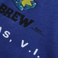 80s 美國製 聖托馬斯島COOL BREW 藍底鴨子膠印tee - 富士鳥古著