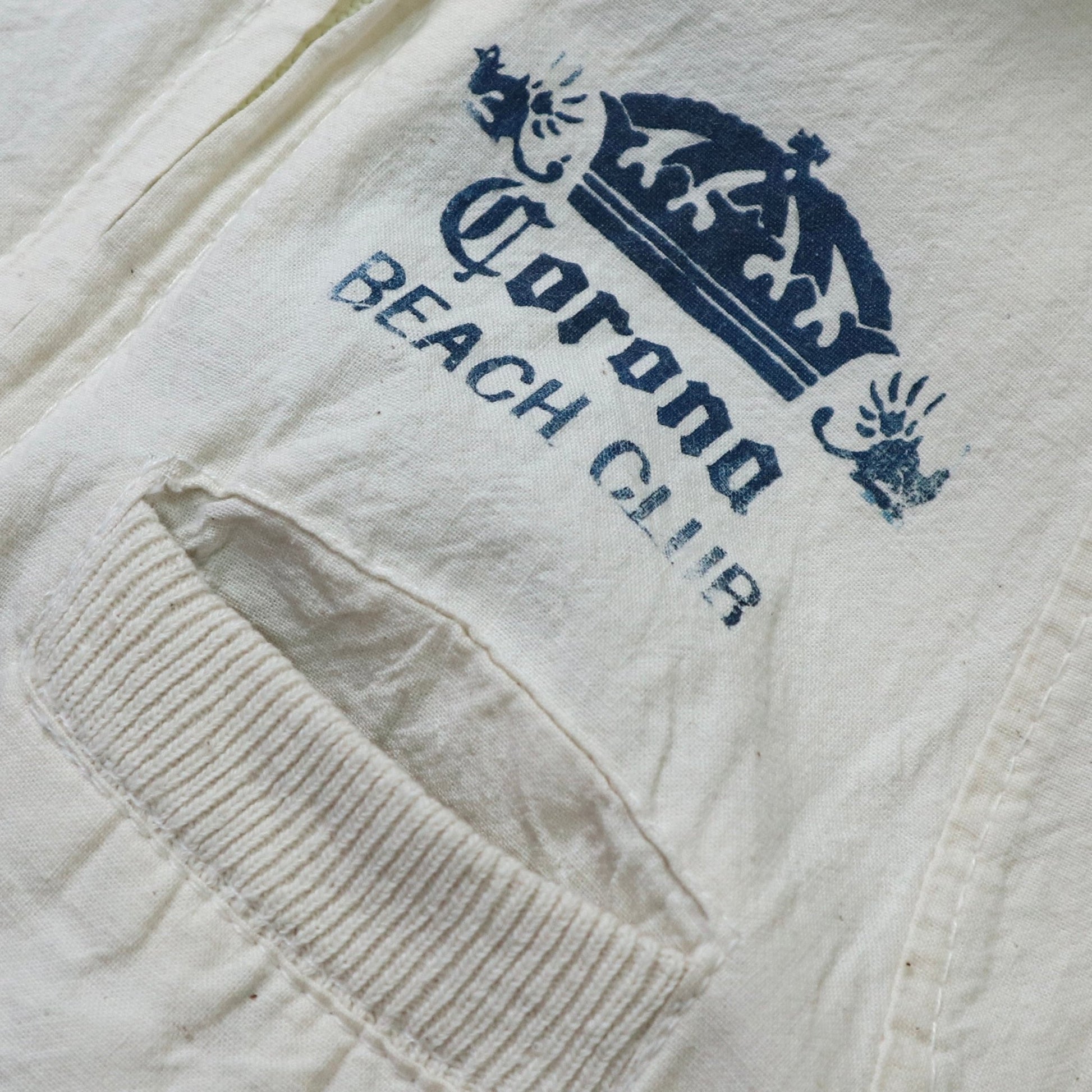 80s Corona Beach Club 棉質外套 IDEAL拉鍊 - 富士鳥古著