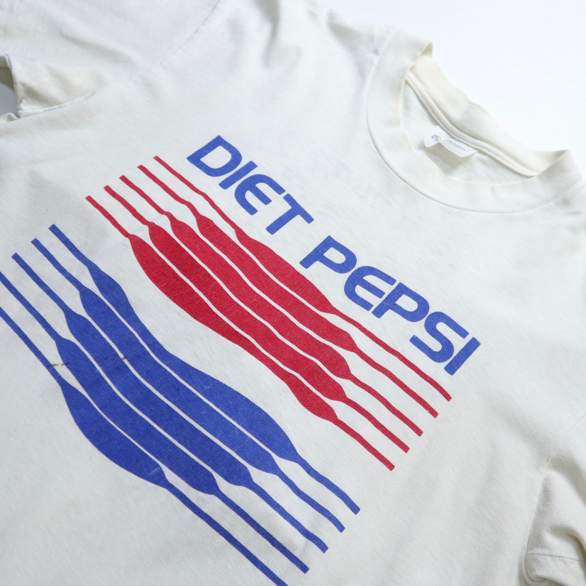 80s 美國製 DIET PEPSI 消防隊嘉年華路跑紀念tee - 富士鳥古著