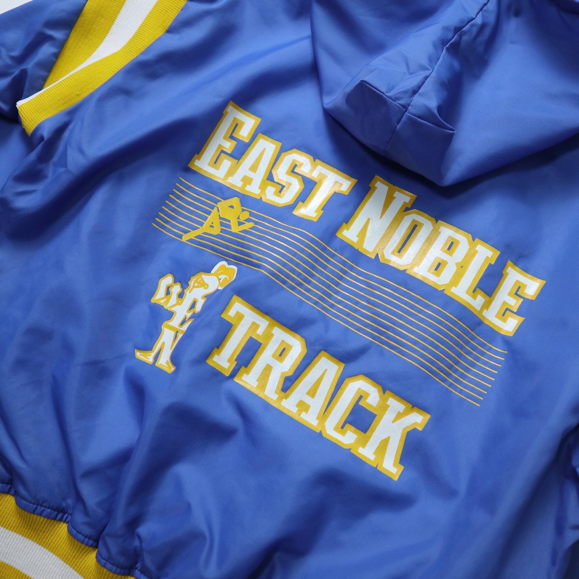 80s 美國製 EAST NOBLE 尼龍連帽套頭衫 - 富士鳥古著