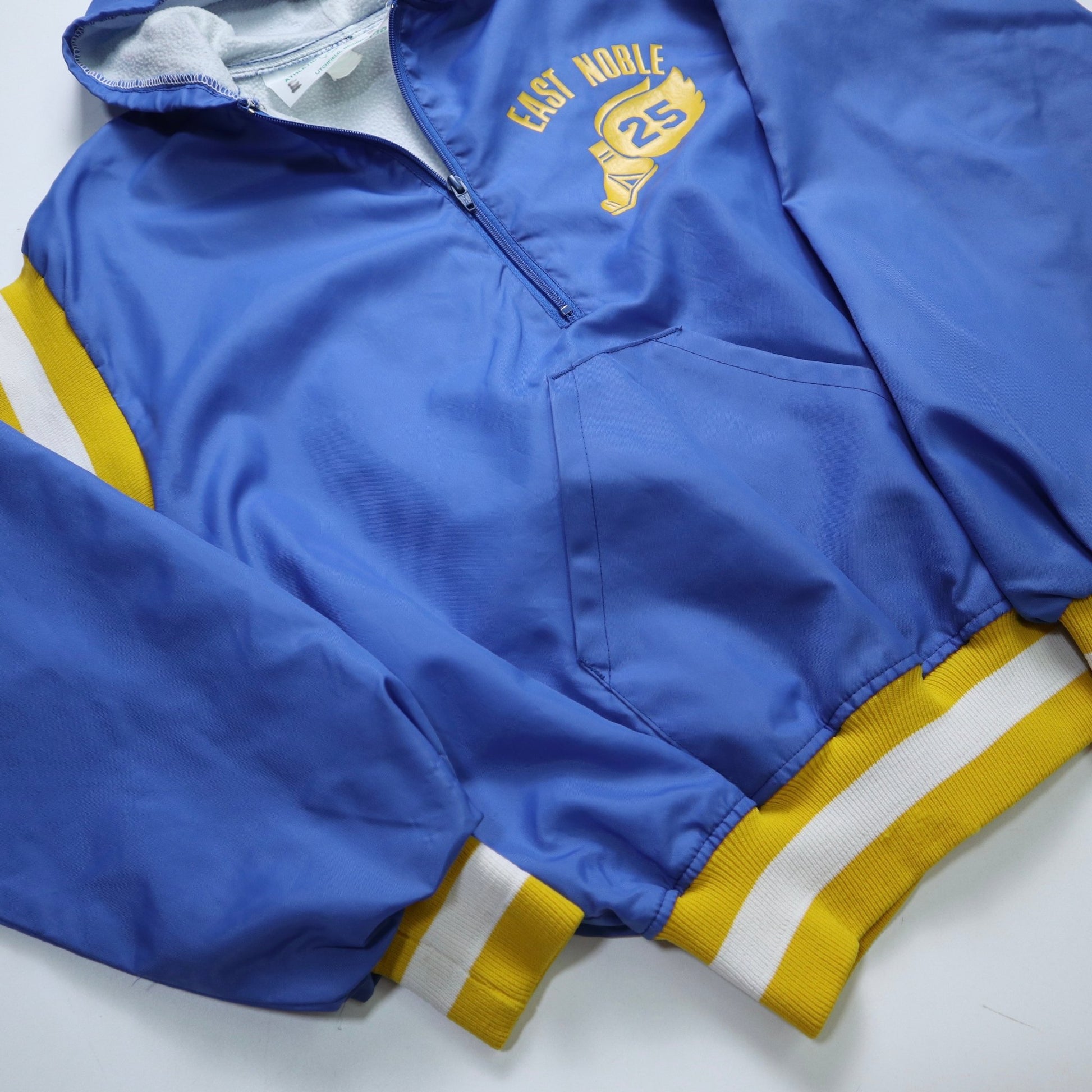 80s 美國製 EAST NOBLE 尼龍連帽套頭衫 - 富士鳥古著