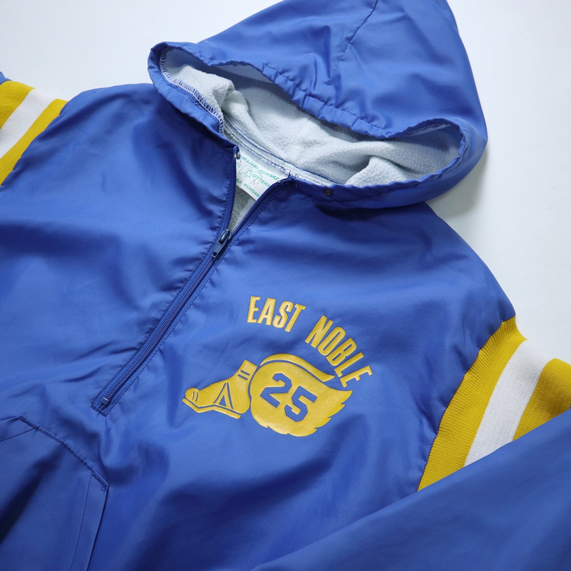 80s 美國製 EAST NOBLE 尼龍連帽套頭衫 - 富士鳥古著