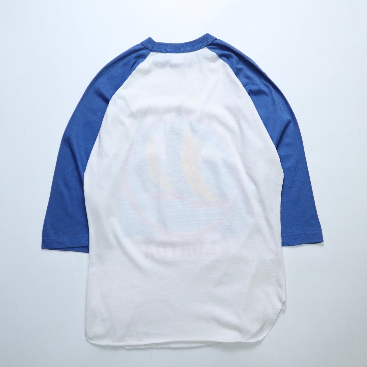 80s Florida 帆船圖騰七分袖上衣 Single Stitch - 富士鳥古著