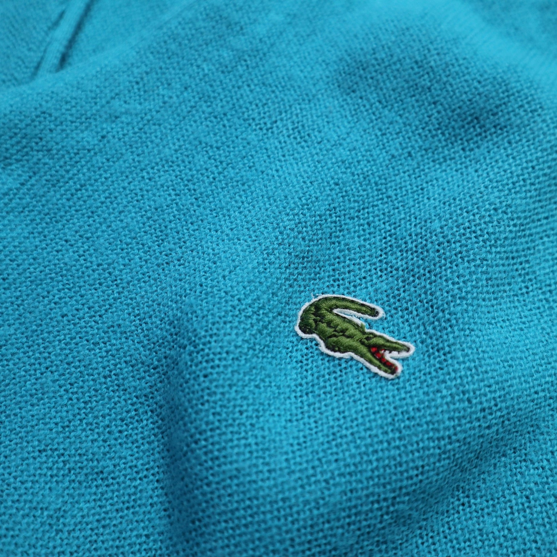 80s IZOD Lacoste 美國製 水藍色開襟衫 (M號） - 富士鳥古著