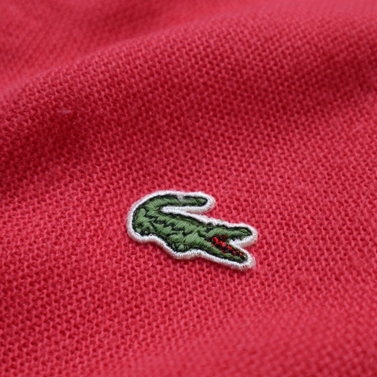 80s Lacoste 美國製 橘粉色開襟針織衫 - 富士鳥古著