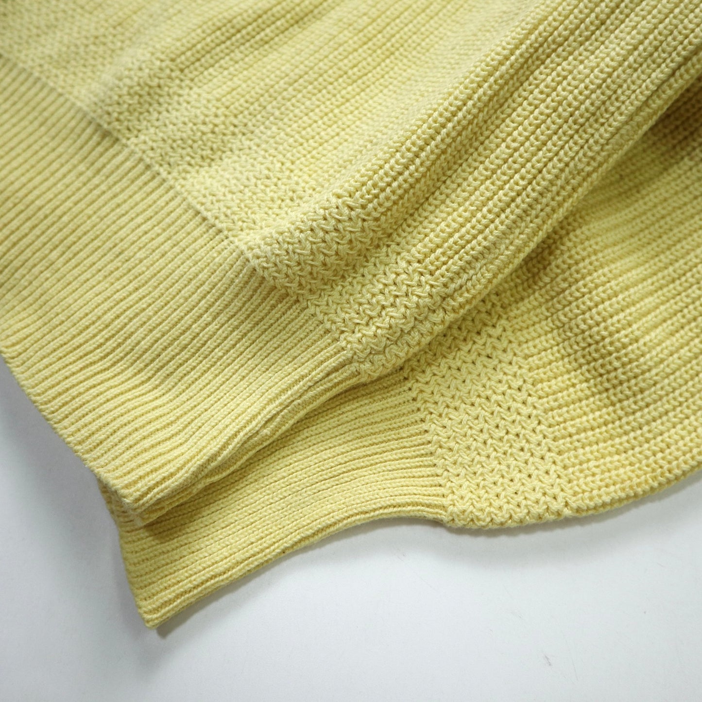 80s Lands’End 檸檬黃亨利領針織衫 - 富士鳥古著