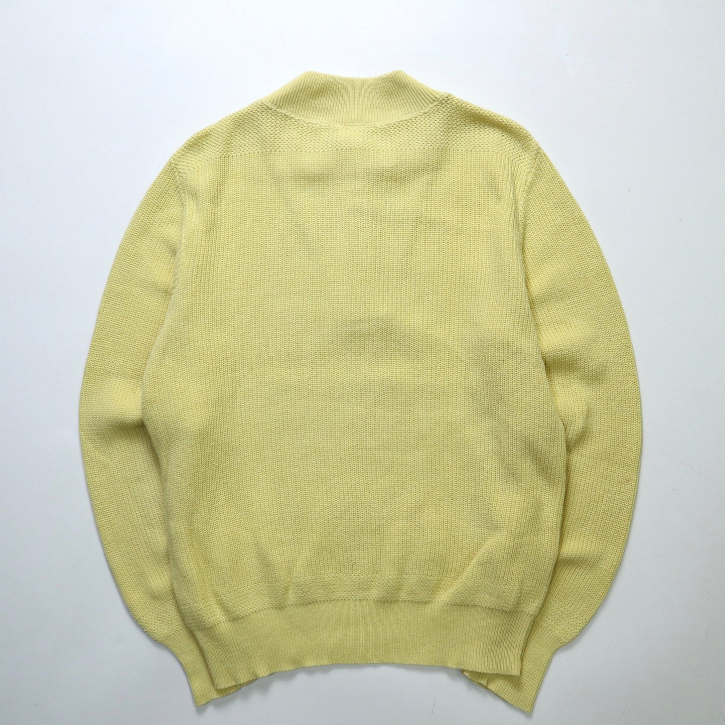 80s Lands’End 檸檬黃亨利領針織衫 - 富士鳥古著