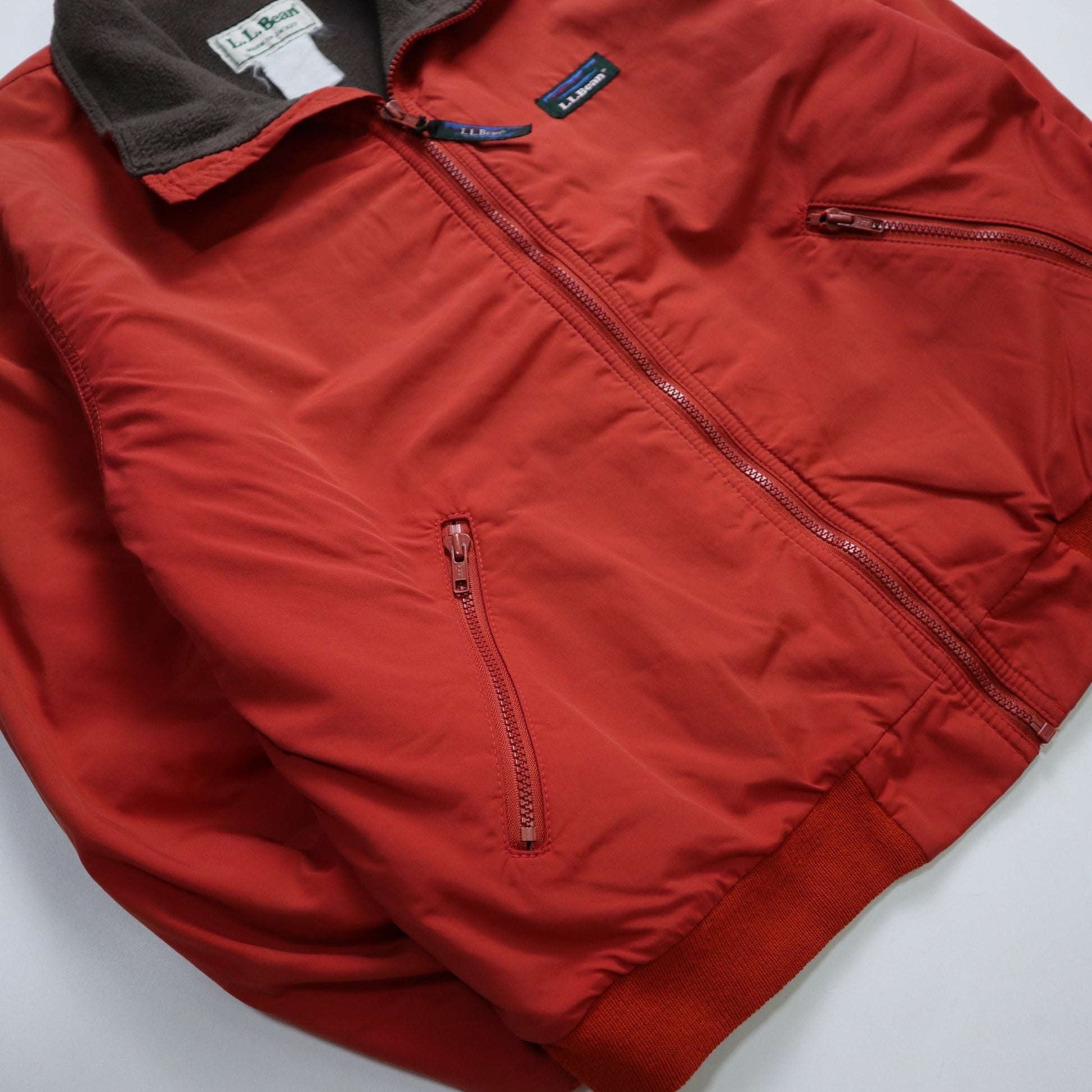 80s L.L.Bean 橘色防風保暖外套 Warm - up jacket - 富士鳥古著