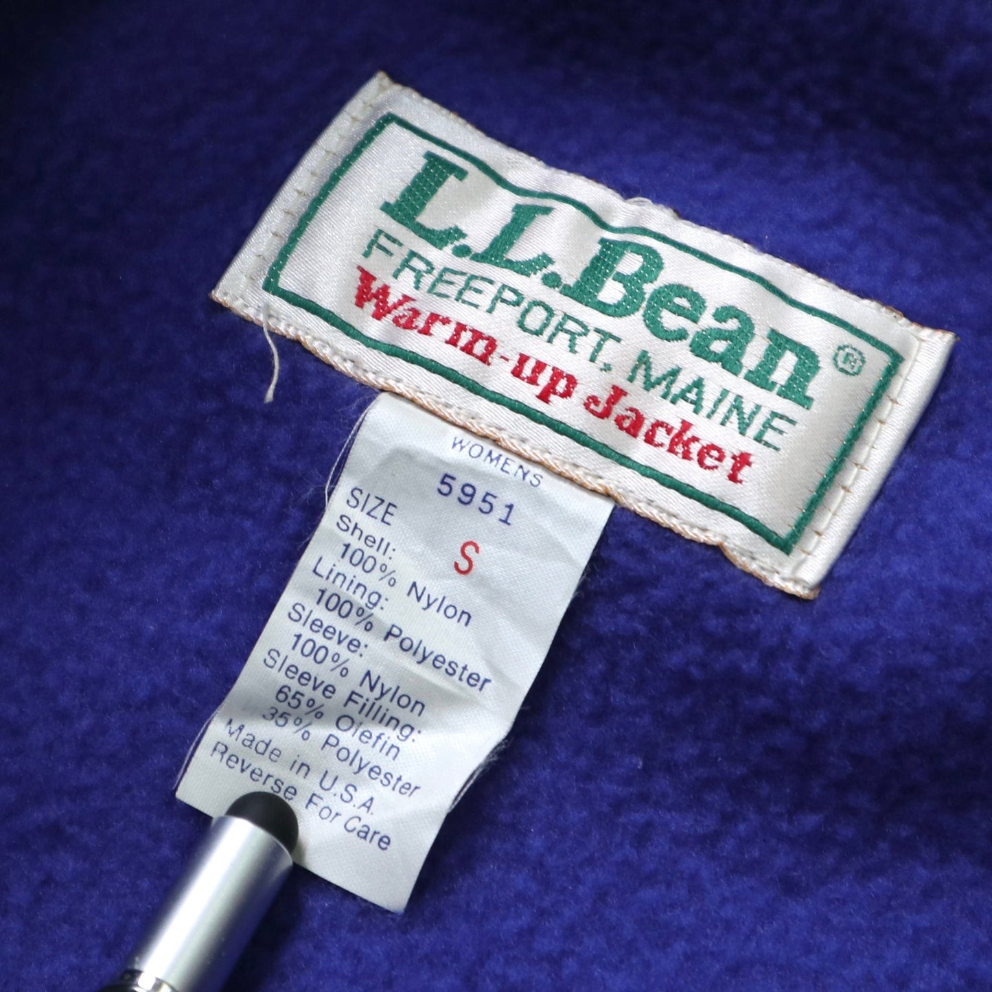 80s L.L.Bean 美國製 藍綠色防風保暖外套 Warm - up jacket - 富士鳥古著